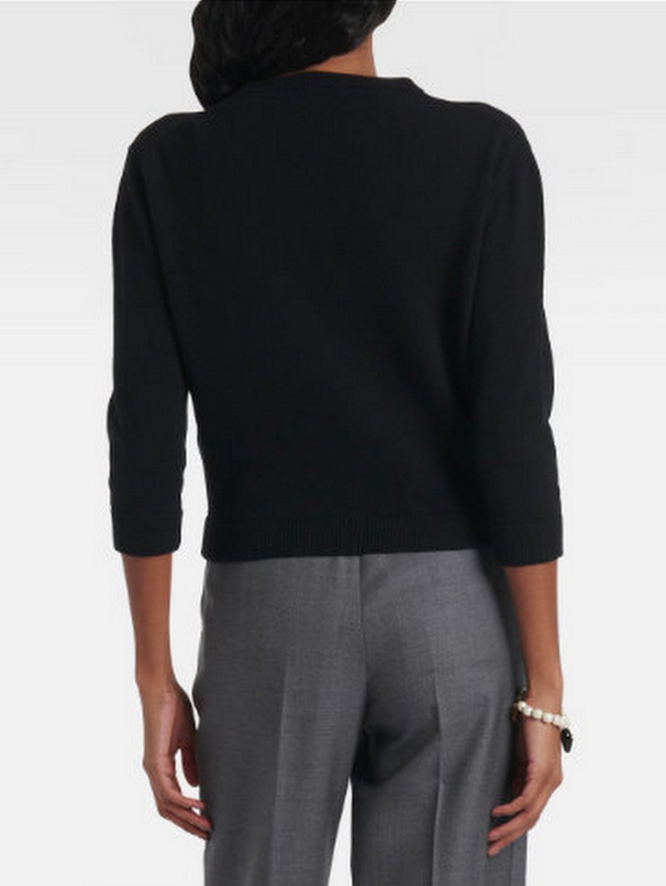 Cropped Cardigan with Bow-Detail - Sweaters & Knitwear