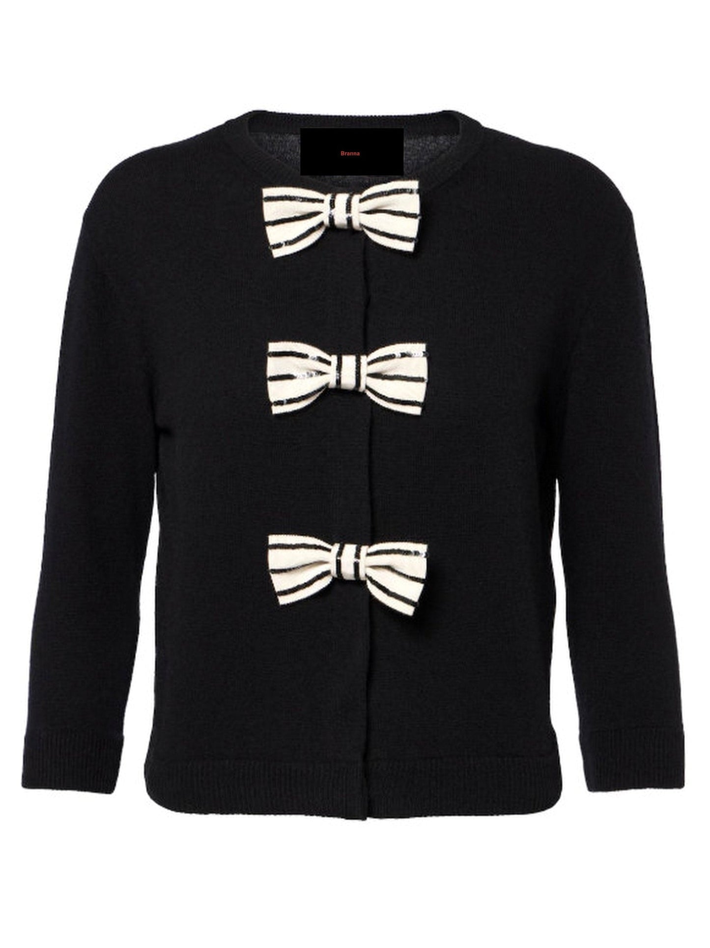 Cropped Cardigan with Bow-Detail - Sweaters & Knitwear