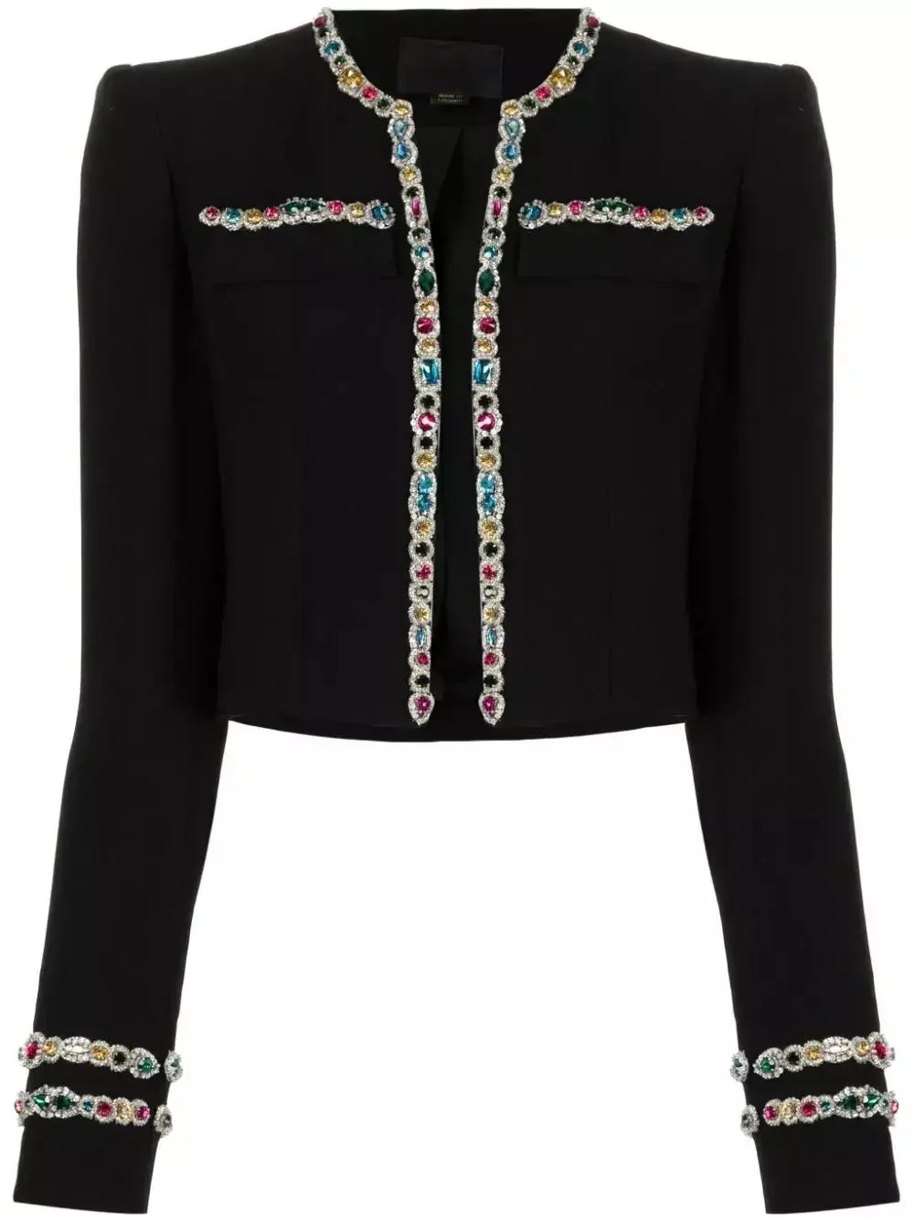 Crystal-Embellished Cady Cropped Jacket and Skirt Set - Suits & Sets