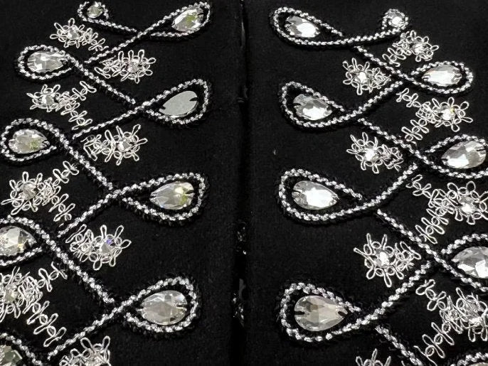 Crystal-Embellished Cropped Jacket - Jackets