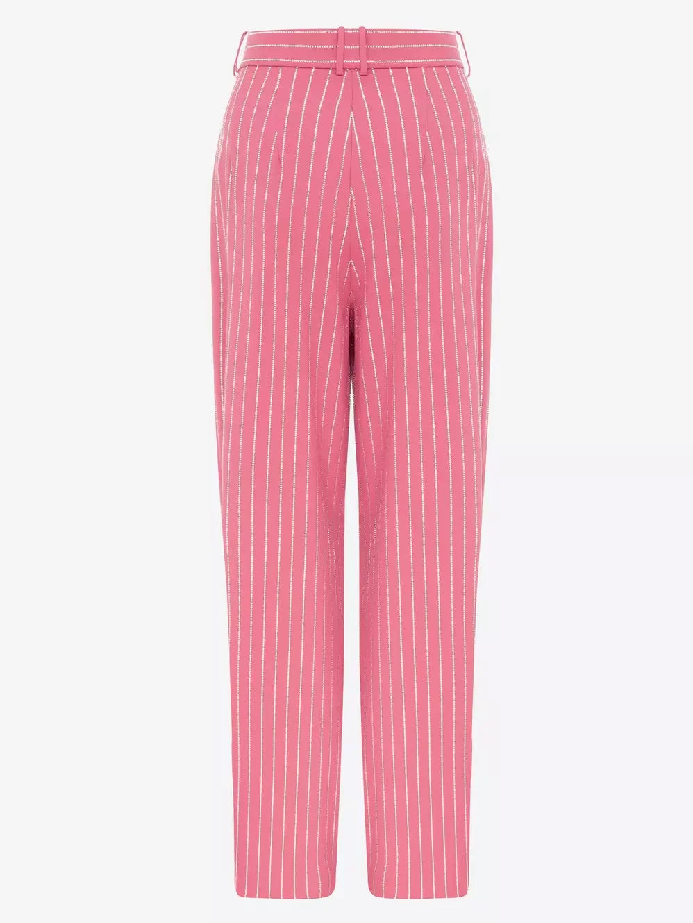 Crystal Pinstripe Pink Single-Breasted Blazer and Pant Suit - Suits & Sets