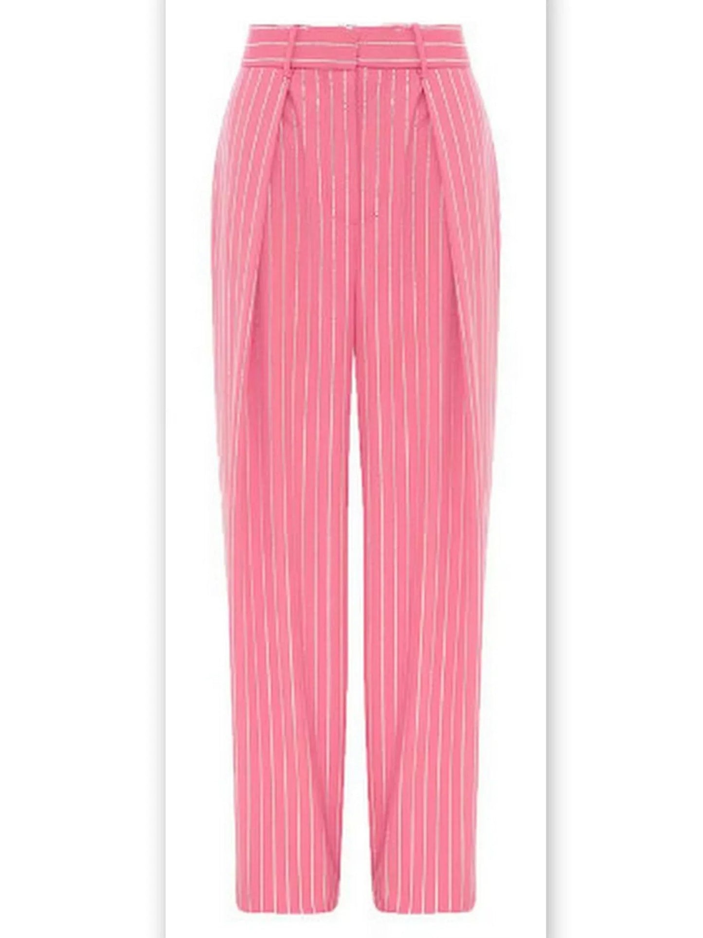 Crystal Pinstripe Pink Single-Breasted Blazer and Pant Suit - Suits & Sets