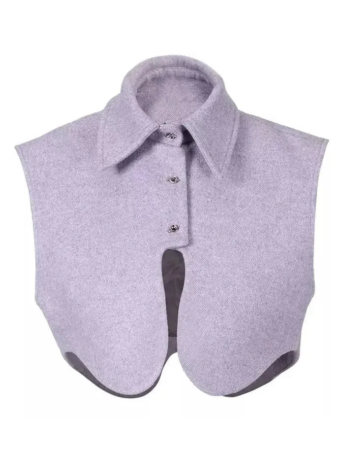 Curvy Shoulder-Detail Cropped Jacket Lilac - Jackets