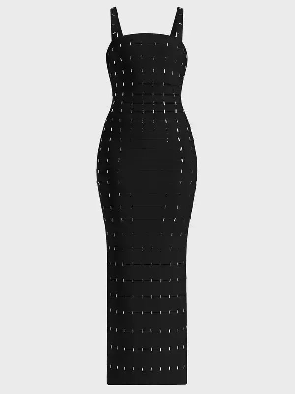 Cut-Out Embellished Sculpted Dress - Dresses