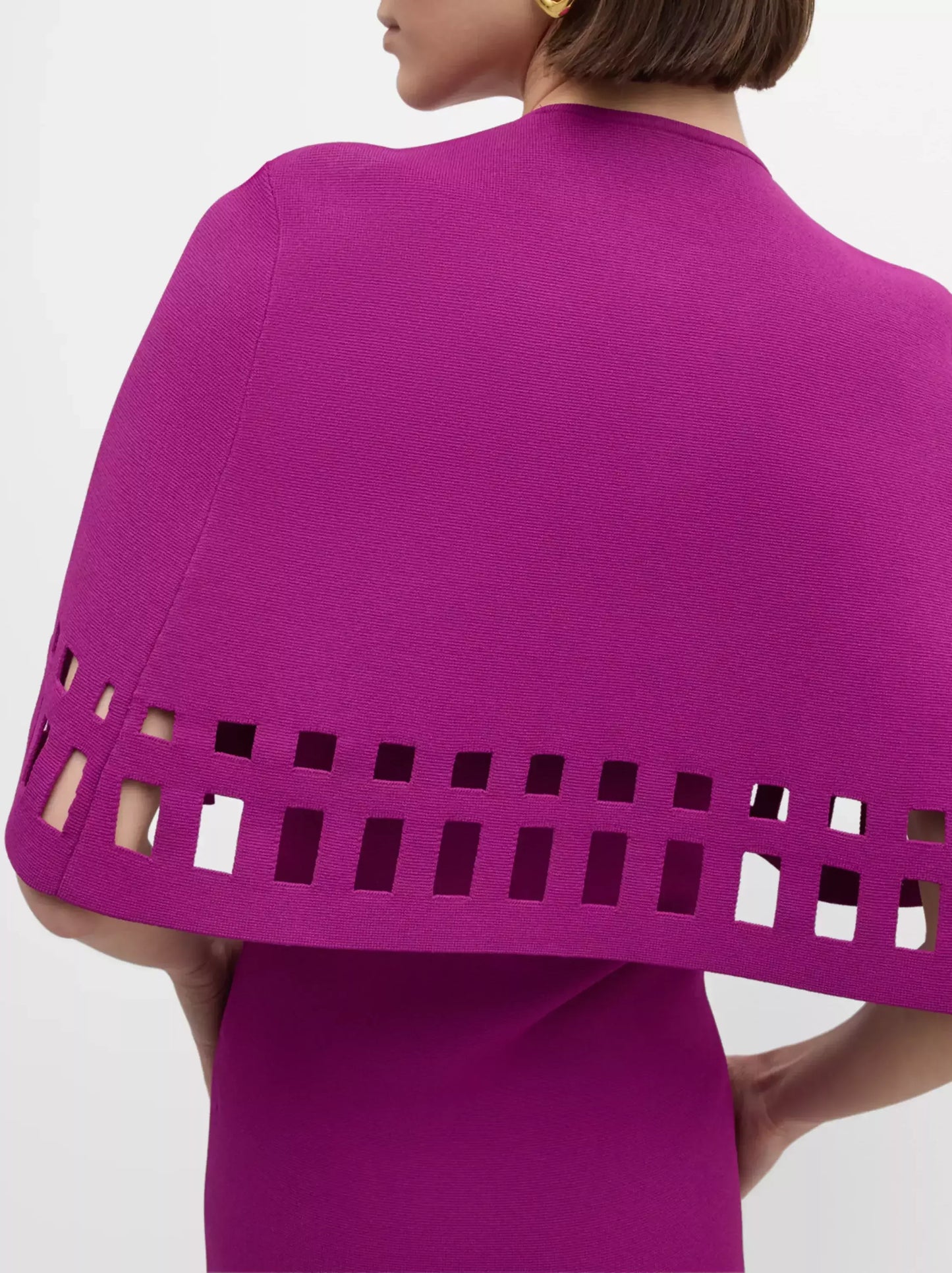 Cut-Out Long Stretch Tank Dress and Cape - Dresses