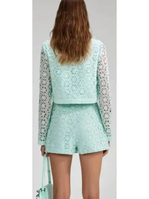 Daisy Guipure Lace Jacket and Skort Set - Suits & Sets