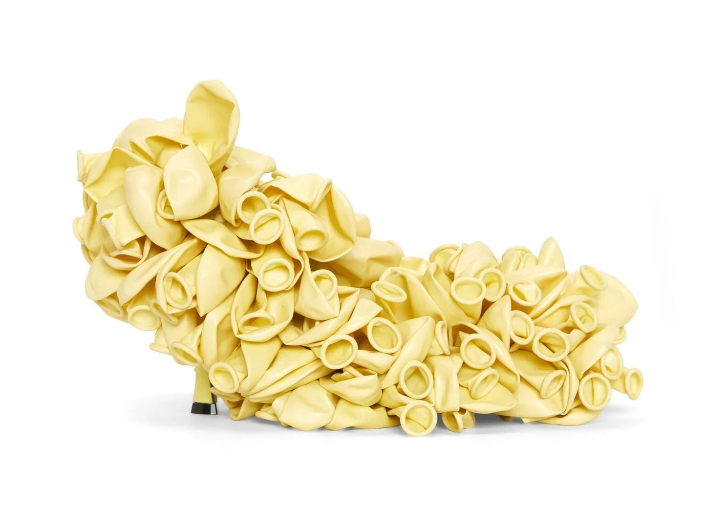 Deflated Balloon-Embellished Pumps - Footwear