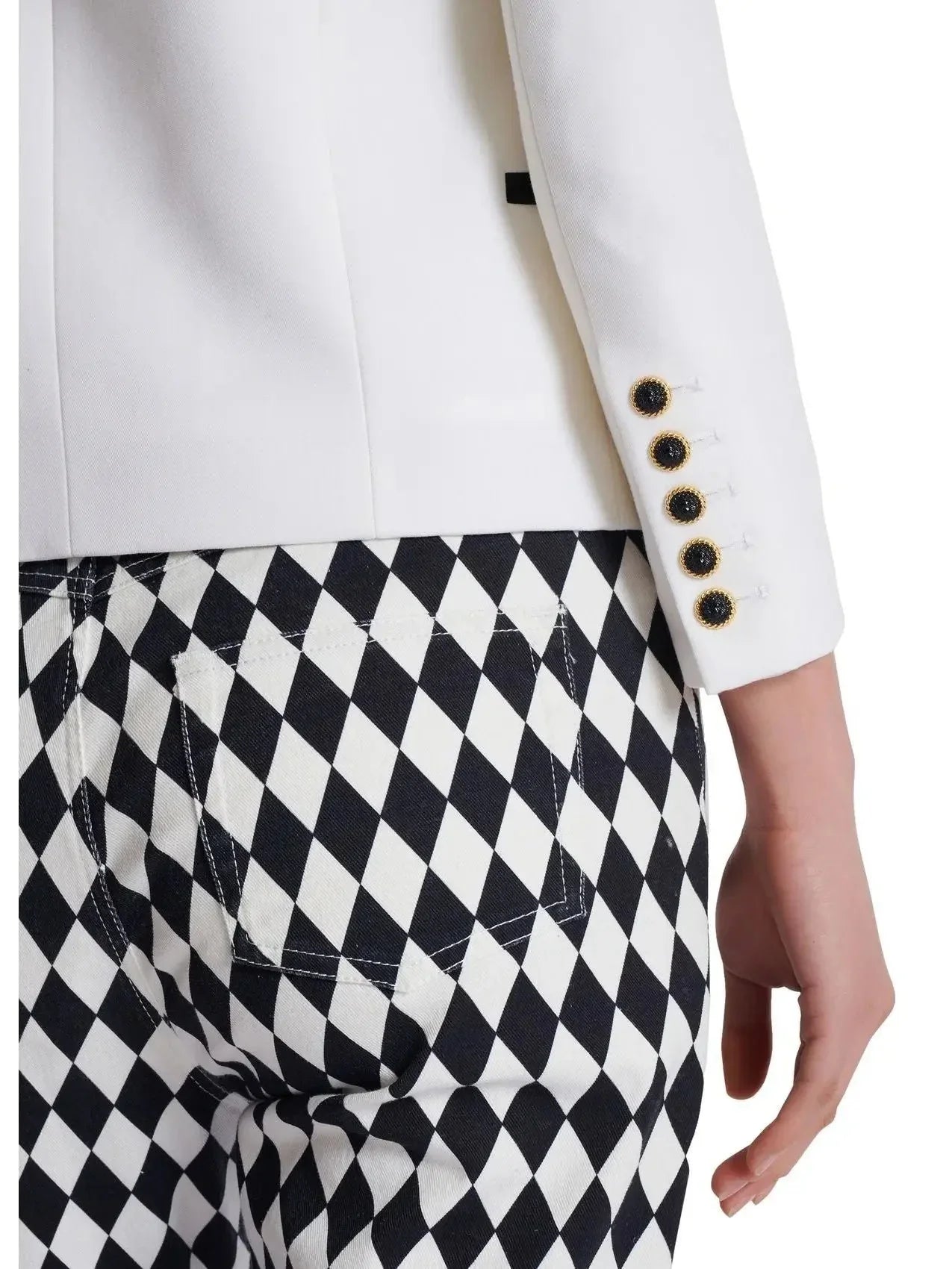 Double-Breasted Bicolor Tuxedo Jacket - Jackets