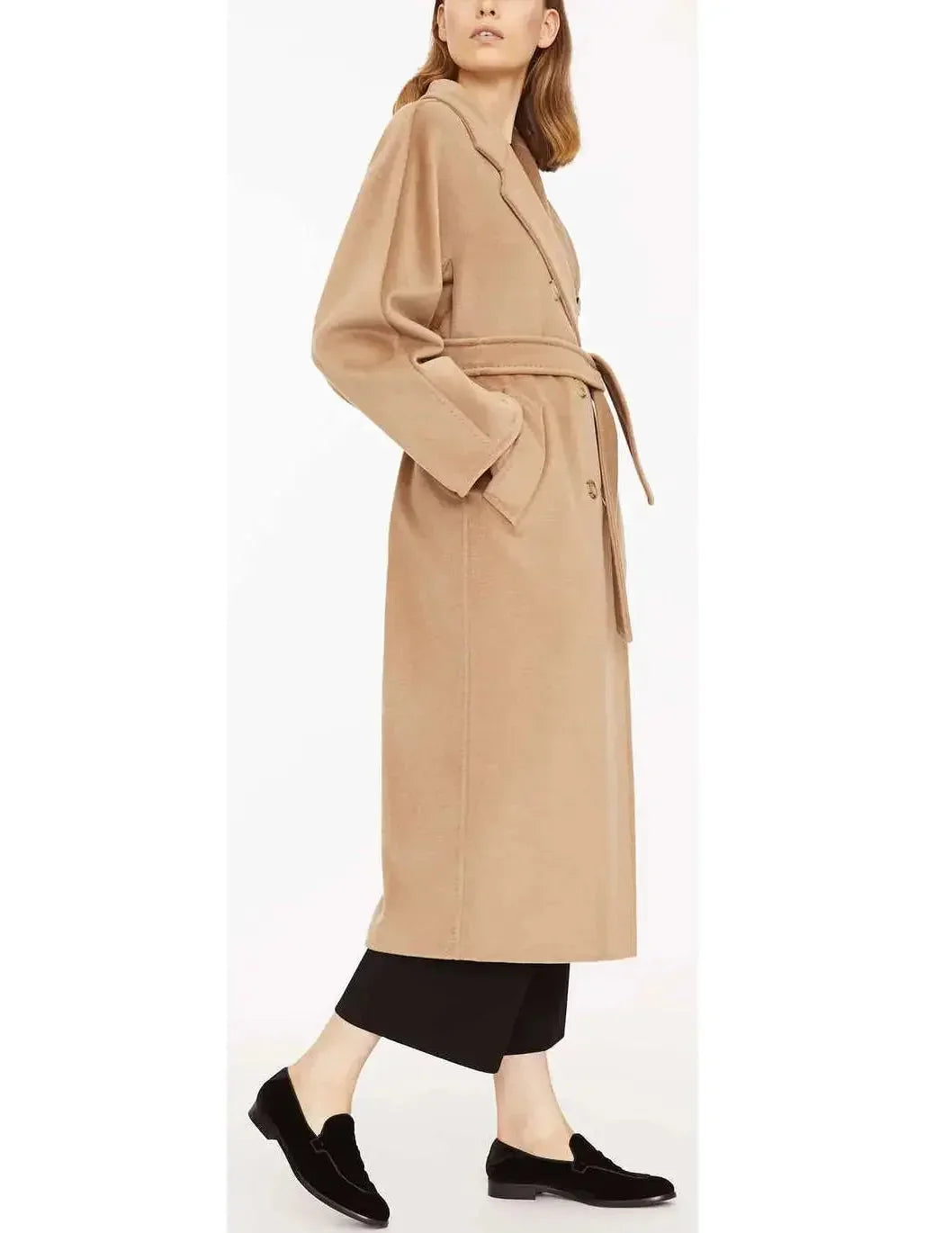 Double-Breasted Wool and Cashmere-blend Icon Coat Camel - Coats