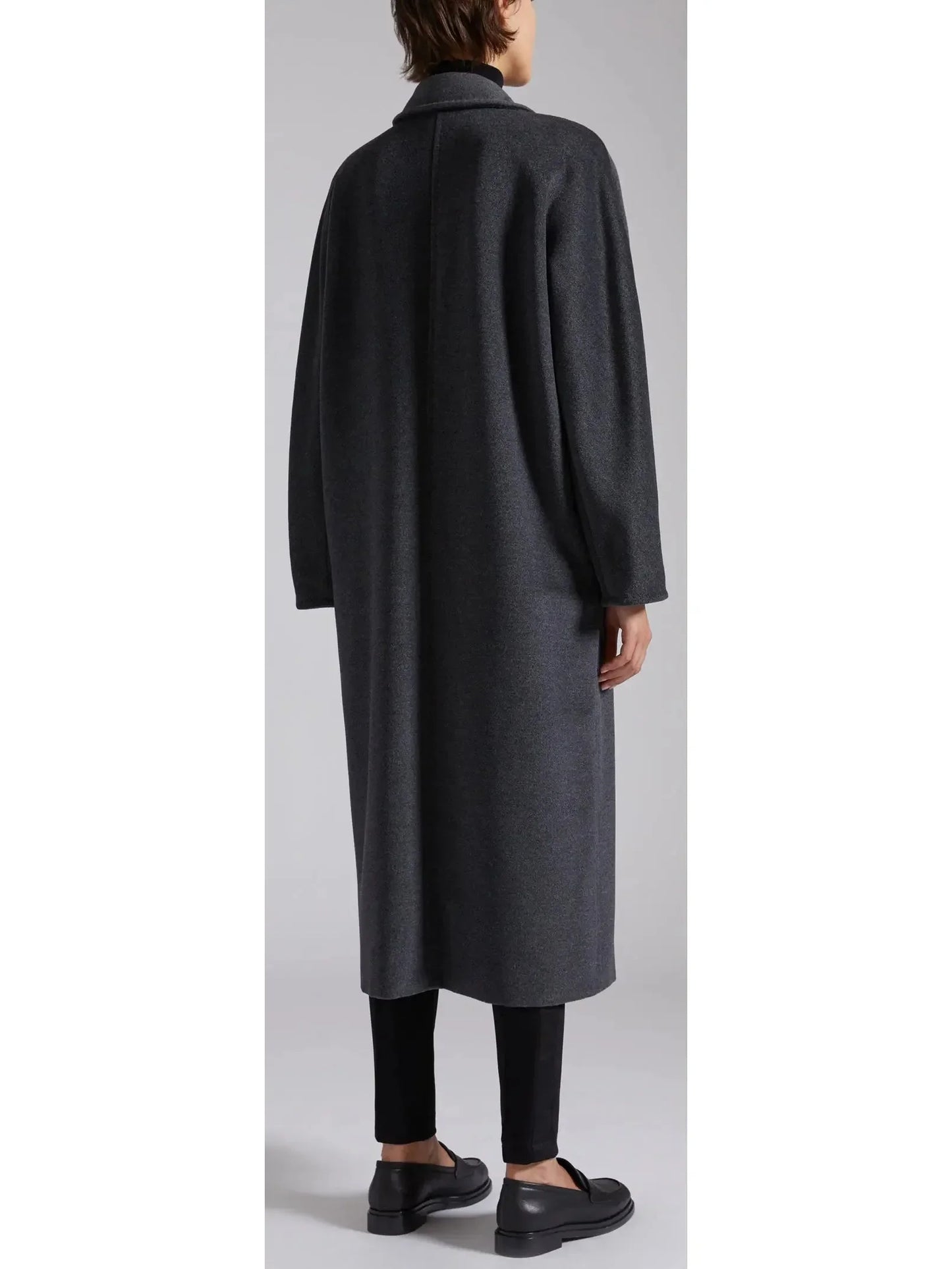 Double-Breasted Wool and Cashmere-blend Icon Coat Dark Gray - Coats