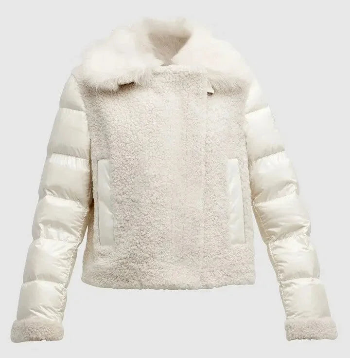 Faux-Fur and Shearling Down Jacket - Jackets