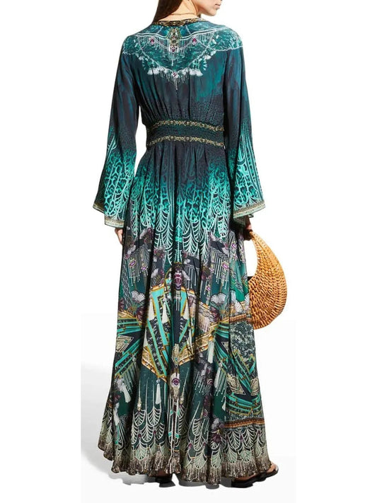 Fitzgeralds Flapper Kimono Sleeve Dress With Shirring Detail - Dresses