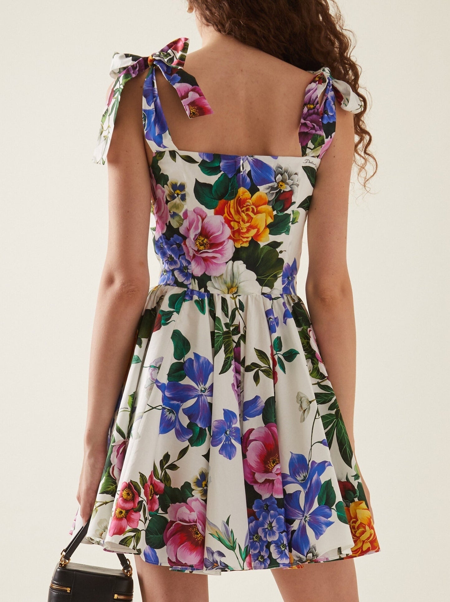 Floral Cotton Fit and Flare Mini Dress - Dresses
