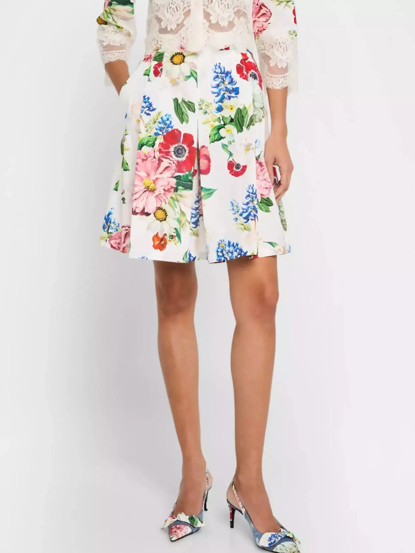 Floral-Print Cotton Bermuda Shorts - Jeans & Pants