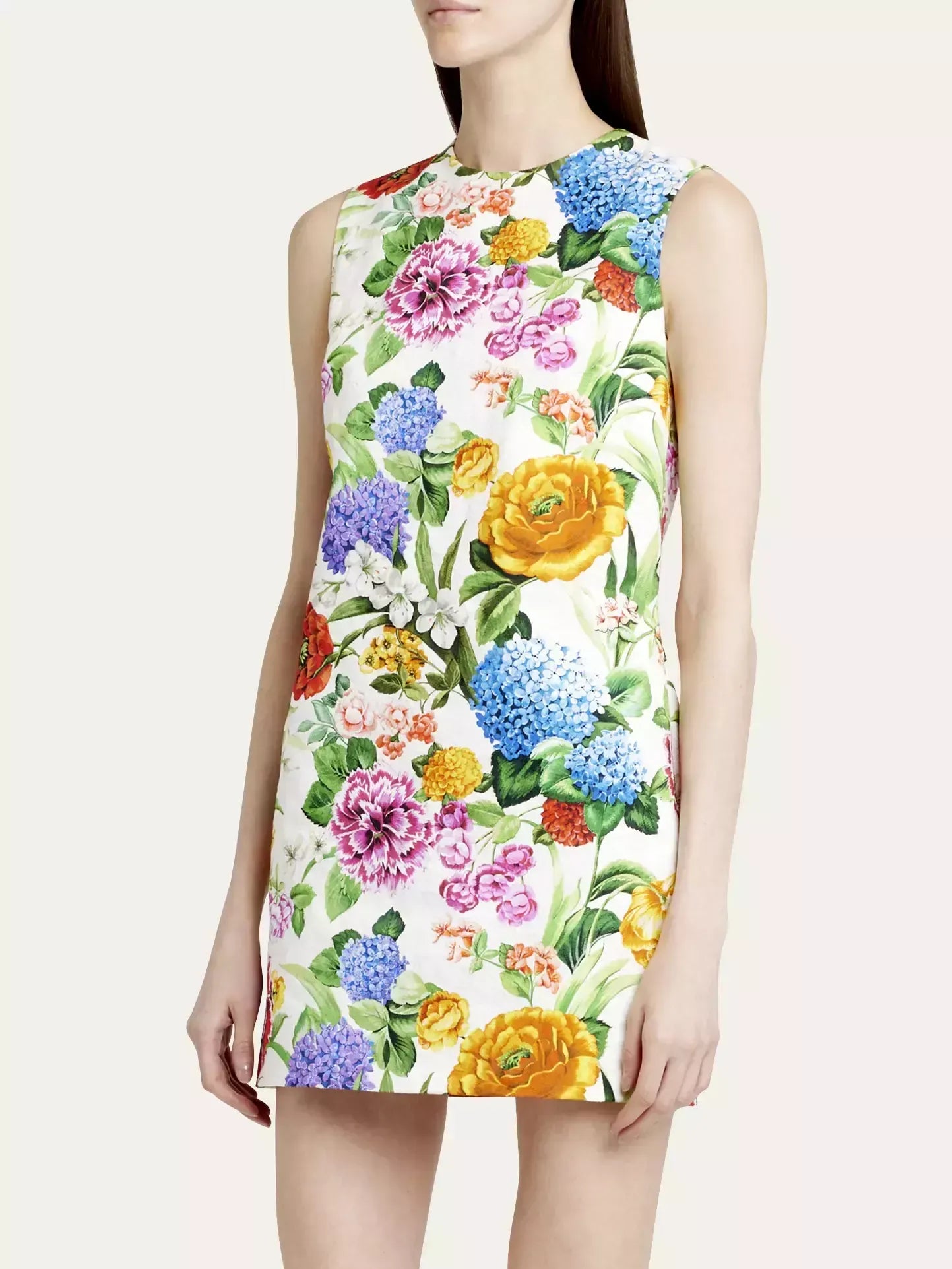 Floral Print Multicolored Mini Shift Dress - Dresses