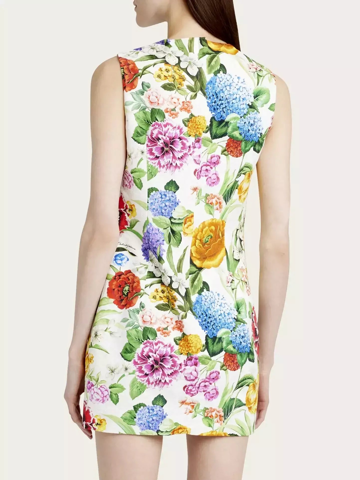 Floral Print Multicolored Mini Shift Dress - Dresses