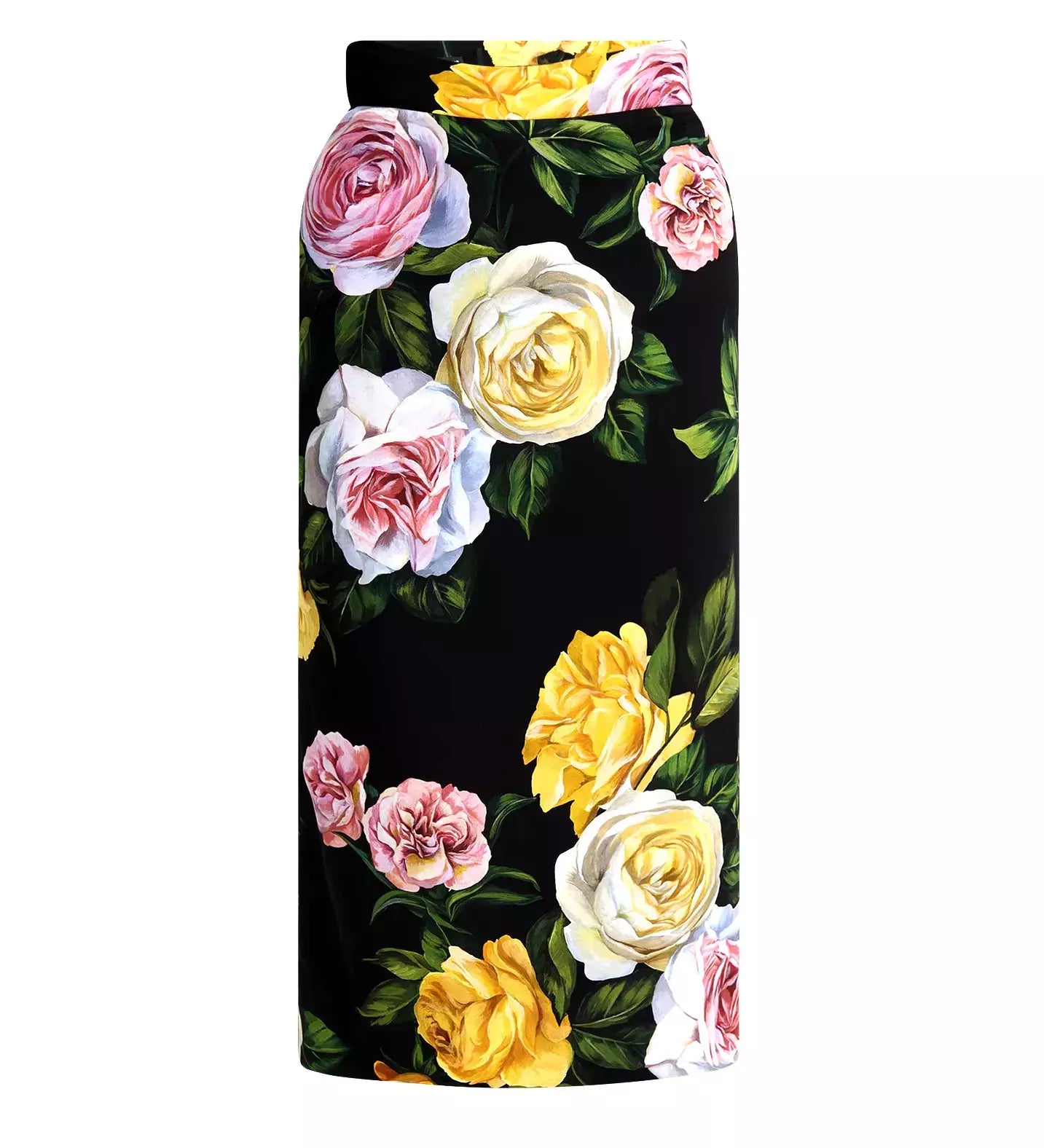 Floral print silk chiffon cropped blouse with sheer sleeves in a stylish dress set