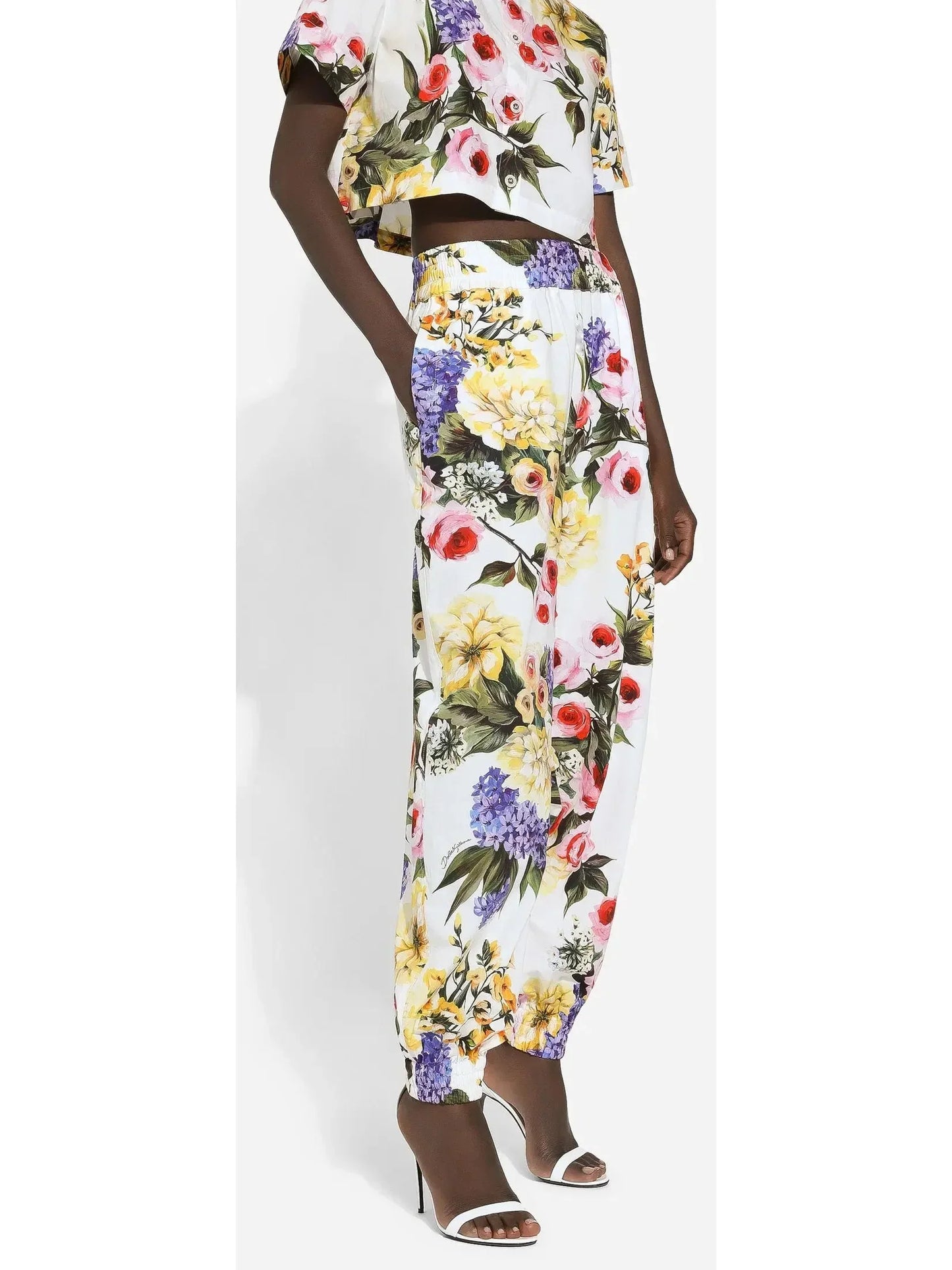 Floral Printed Short Cotton Shirt and Pant Set - Suits & Sets