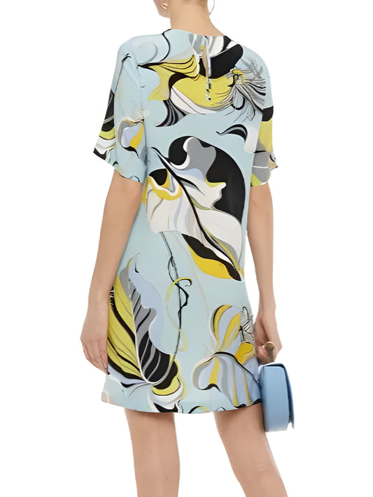 Frida Print Silk Mini Dress - Dresses