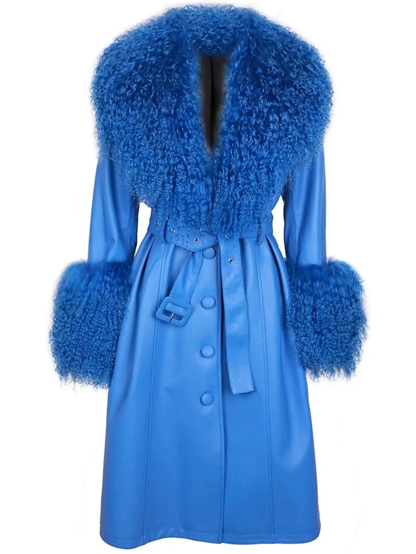 Fringed-shearling Leather Coat - Coats