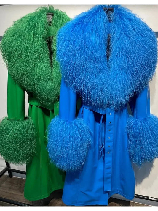 Fringed-shearling Leather Coat - Coats