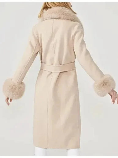 Fur-Trim Wool and Cashmere Coat - Coats