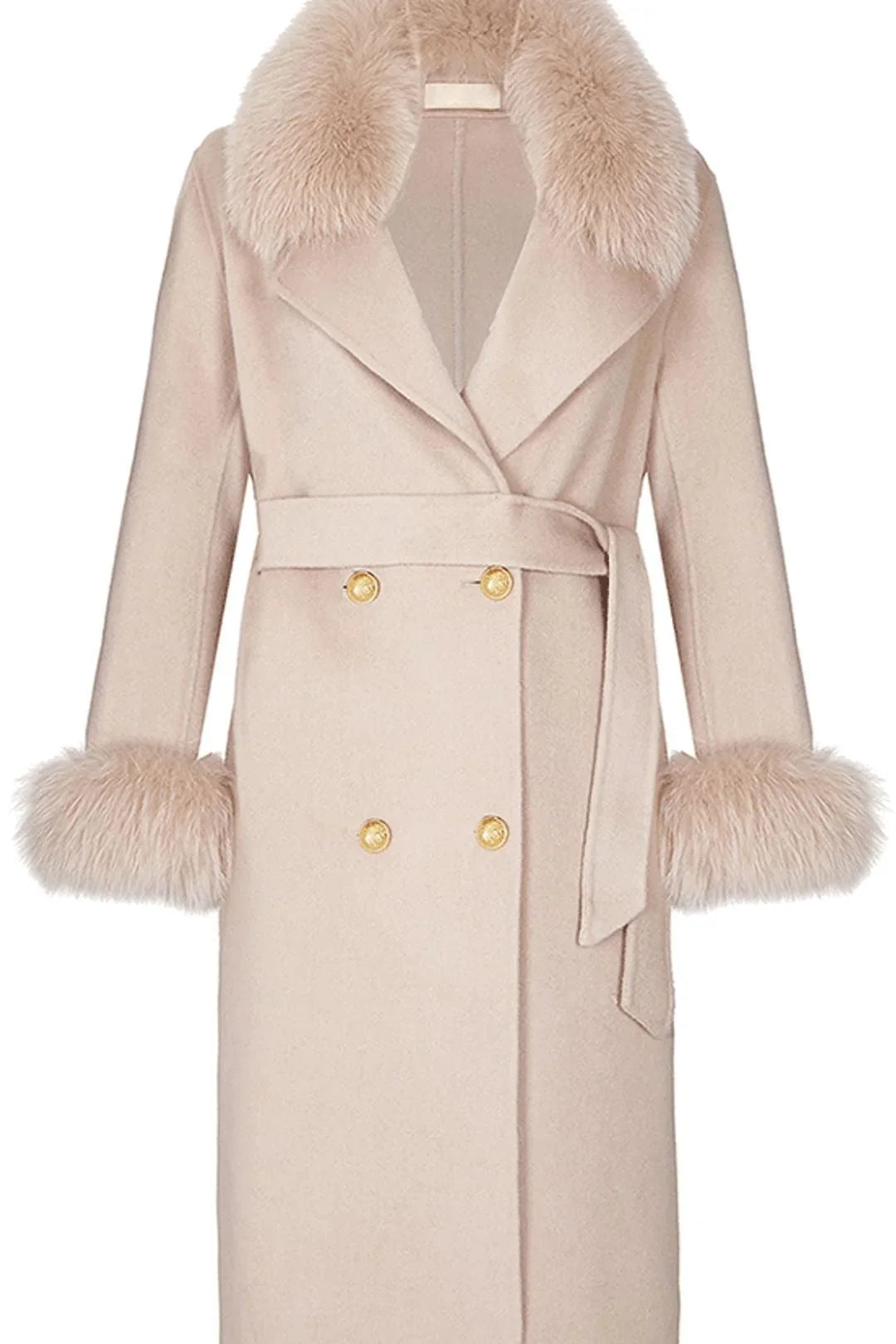 Fur-Trim Wool and Cashmere Coat - Coats