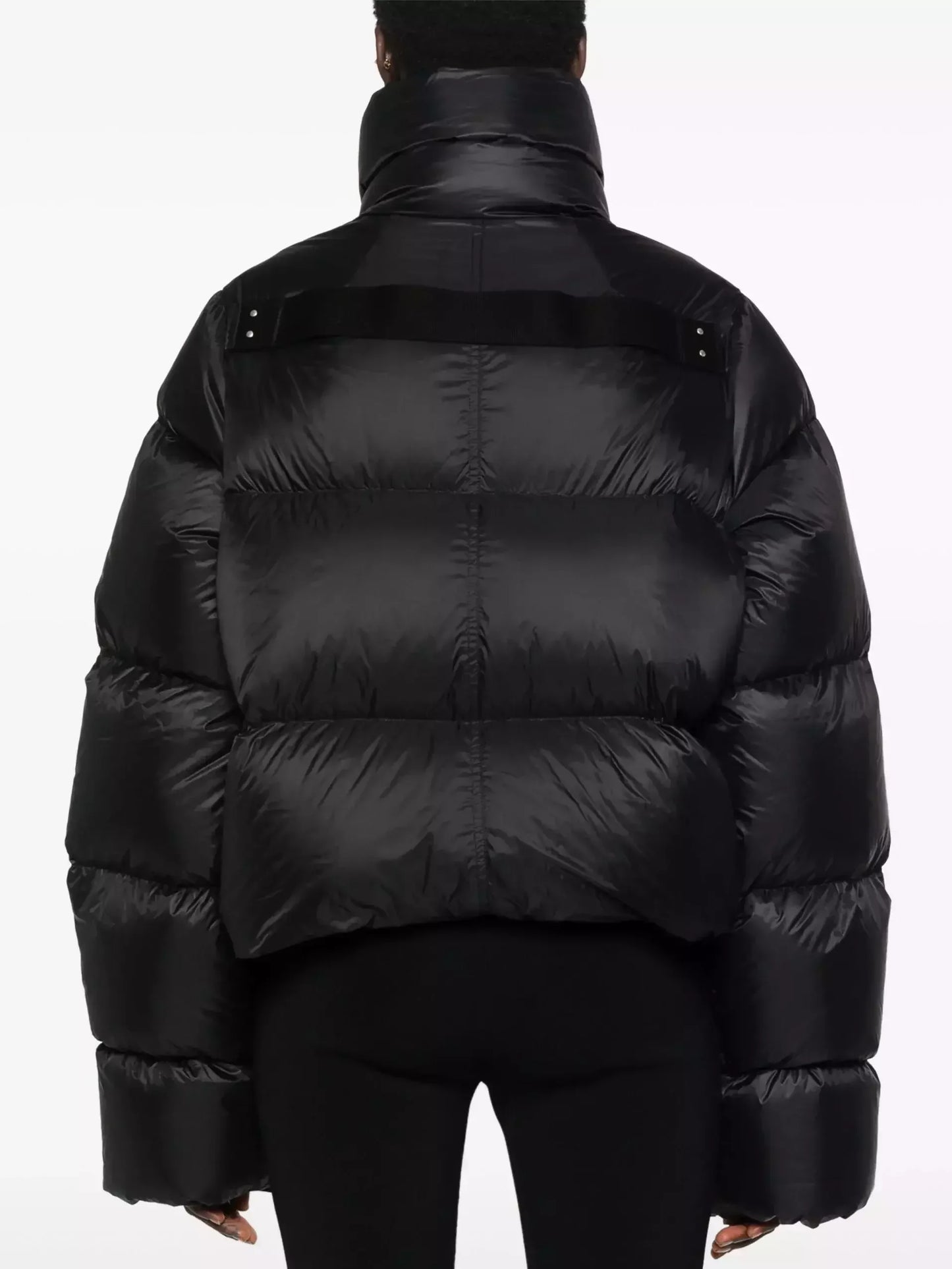 High-Neck Oversized Puffer Jacket in Black - Jackets