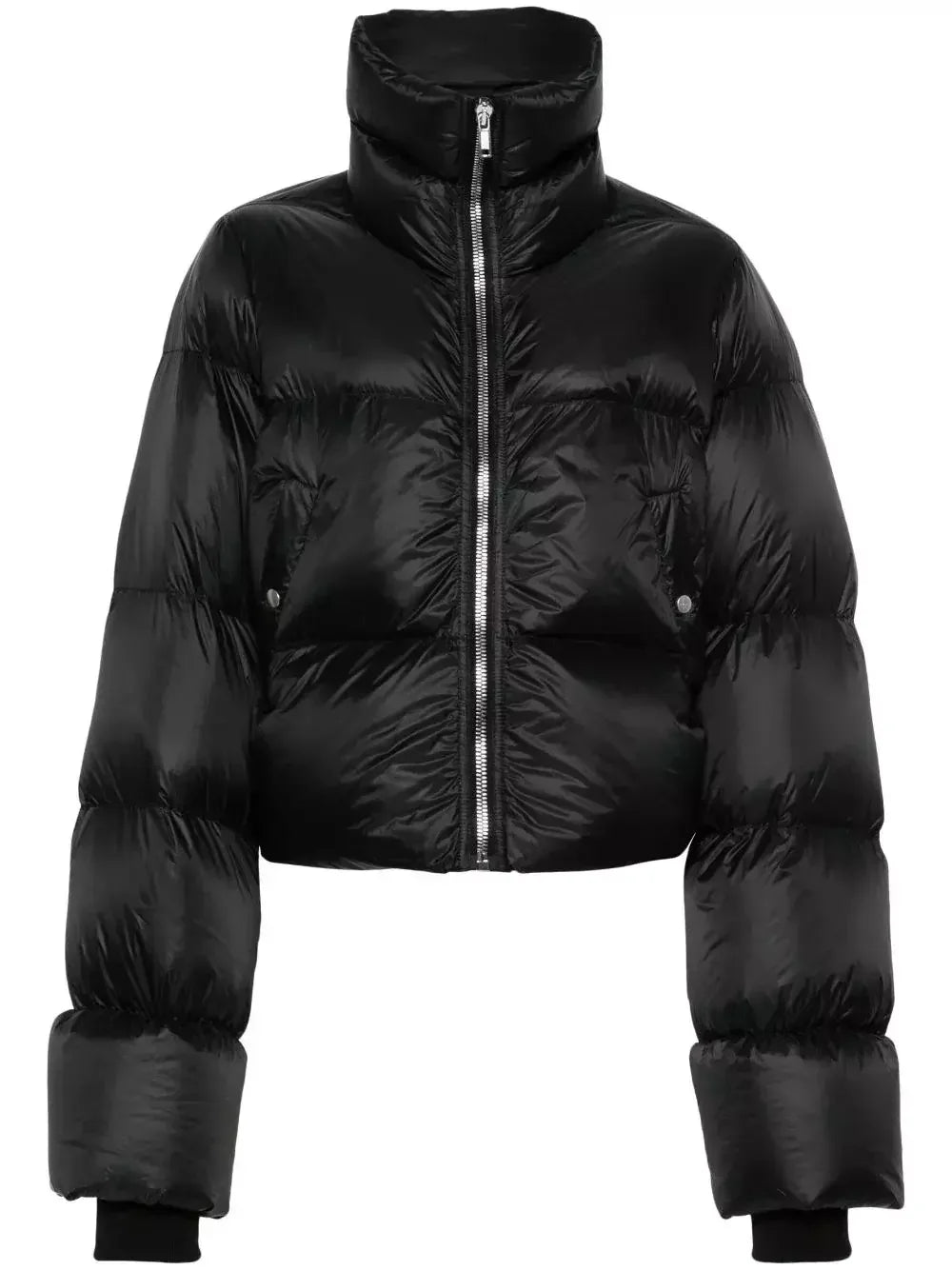 High-Neck Oversized Puffer Jacket in Black - Jackets