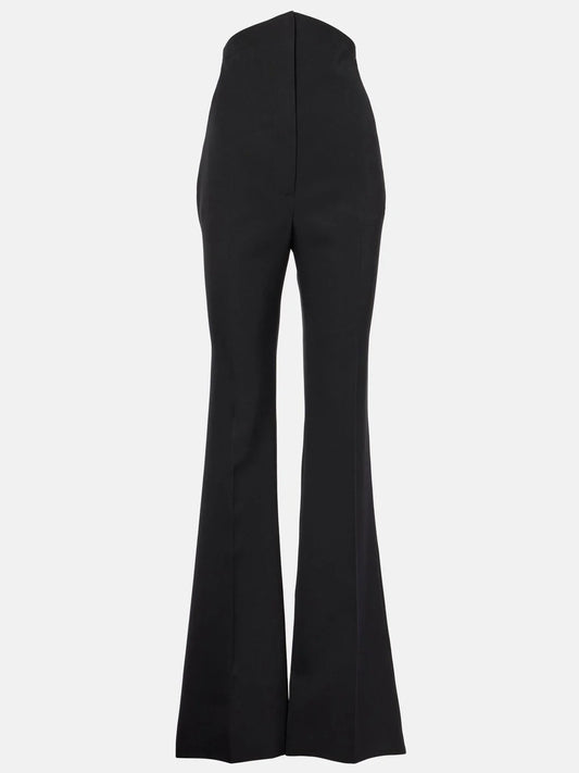 High-Rise Wool-Blend Flared Pants - Jeans & Pants