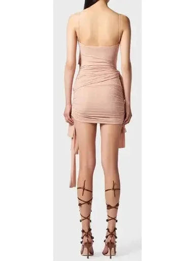 Jersey Dress with Sashes - Dresses