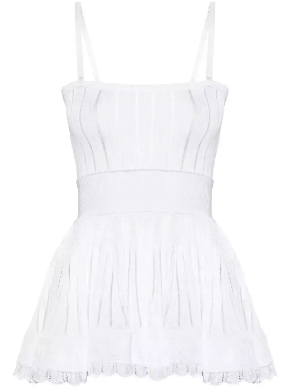 Knit Crinoline Top and Short Set in White - Suits & Sets