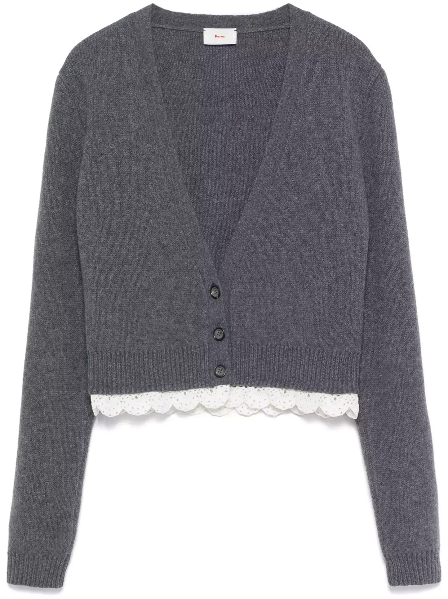 Knit Macrame-Trim Cropped Cardigan and Short Set - Suits & Sets