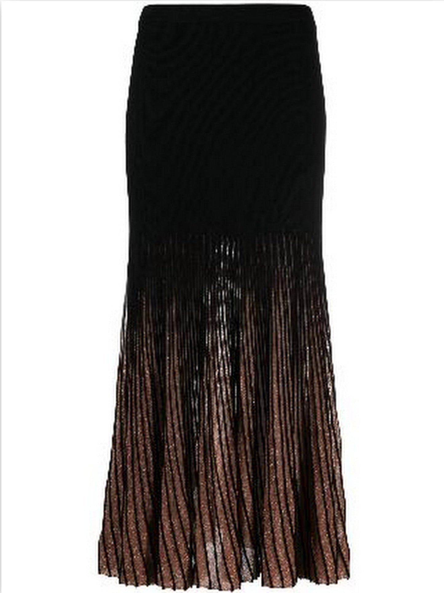 Black knit top with ruffled trim from Knit Ruffled Glitter Lurex Detail Set