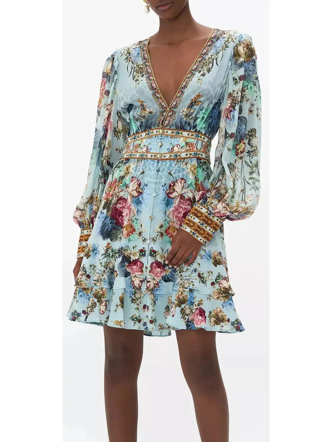 Letters to Leo Button Front Frill Dress - Dresses