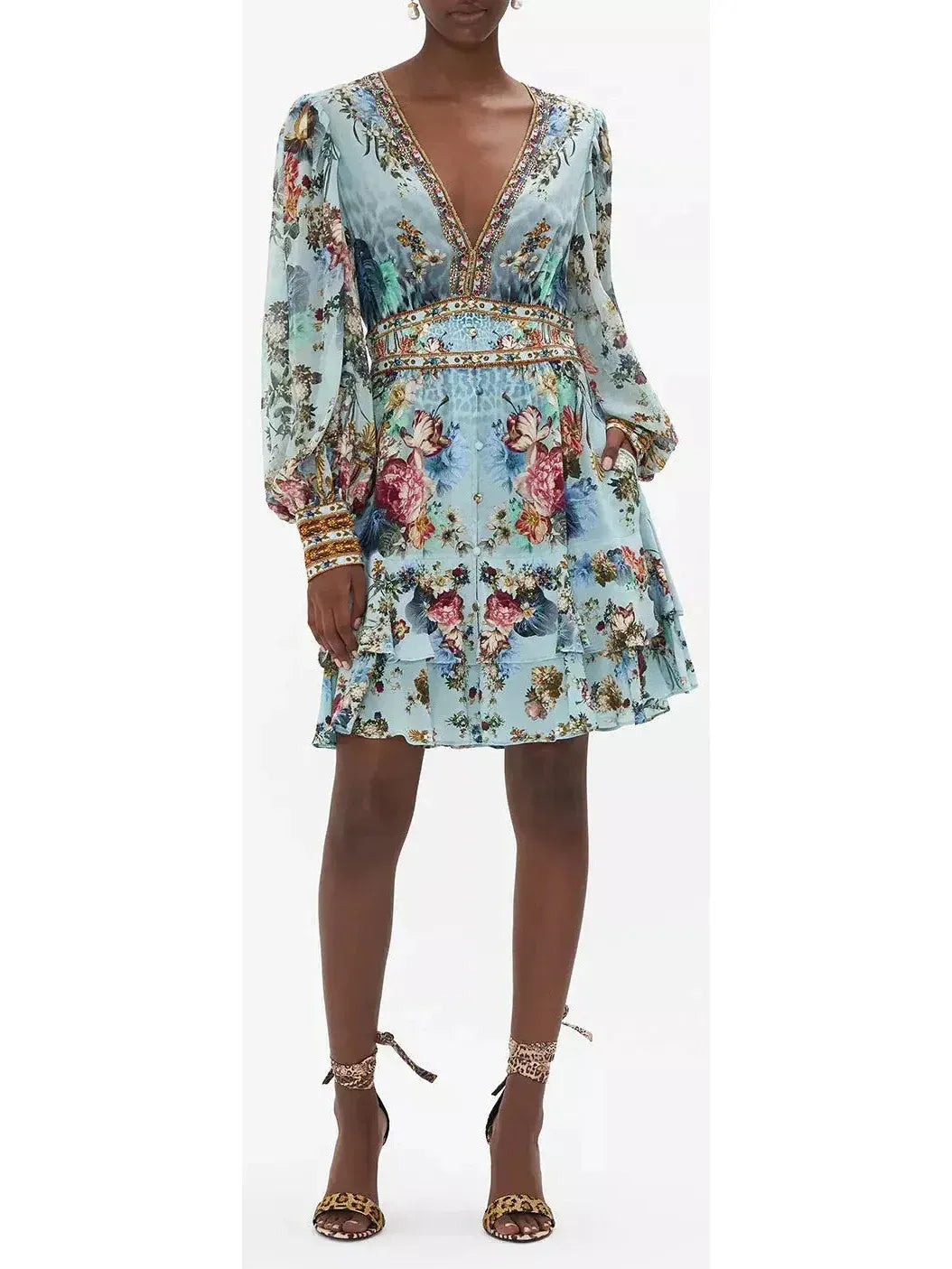 Letters to Leo Button Front Frill Dress - small - Dresses