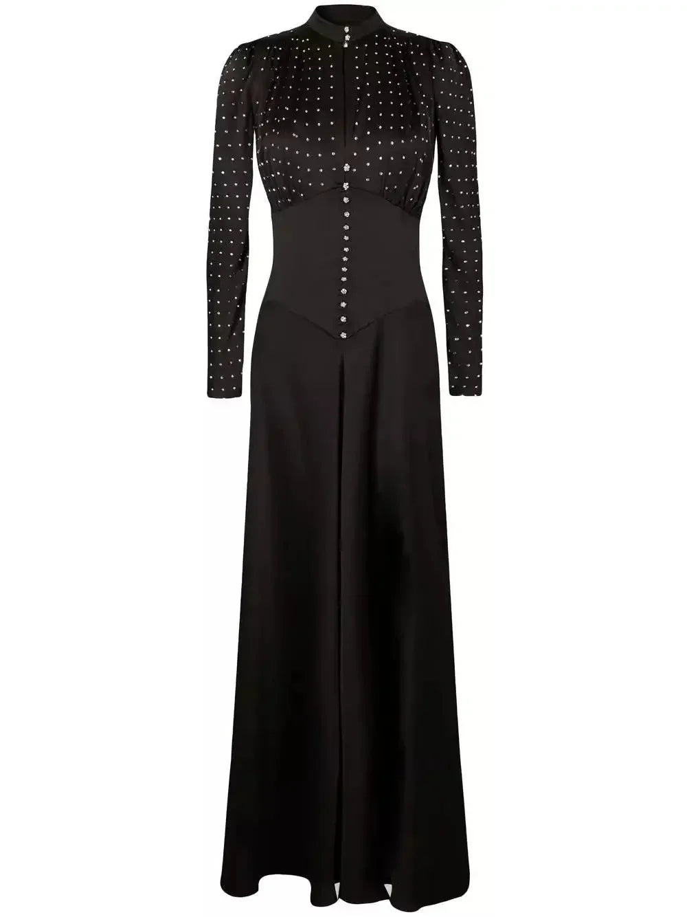 Long Crystal-Embellished Dress - Dresses