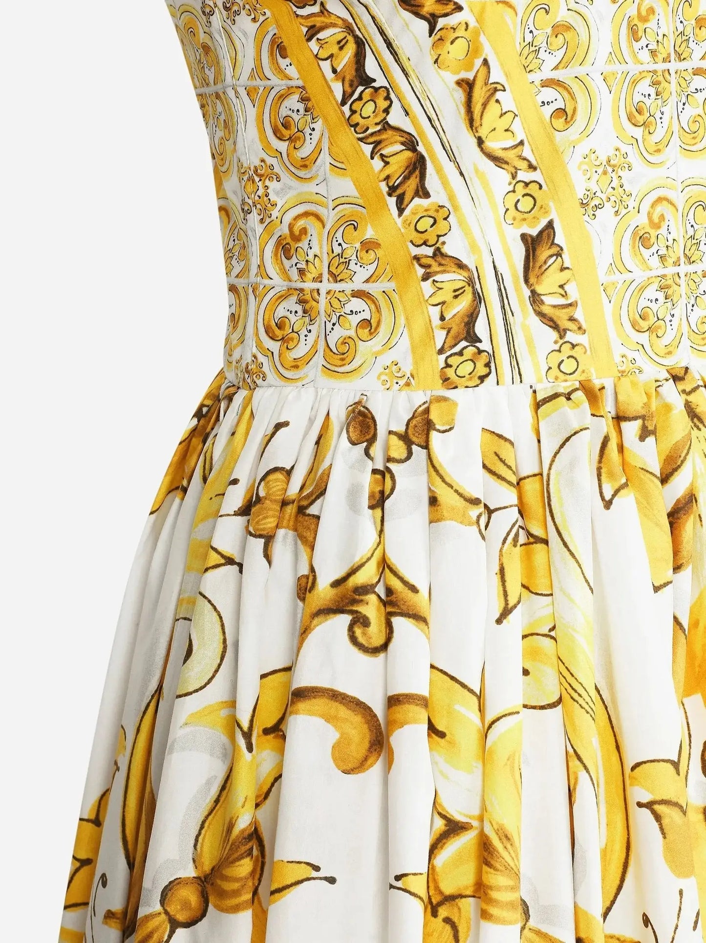 Italian Majolica Print Cotton Poplin Maxi Dress - Dresses