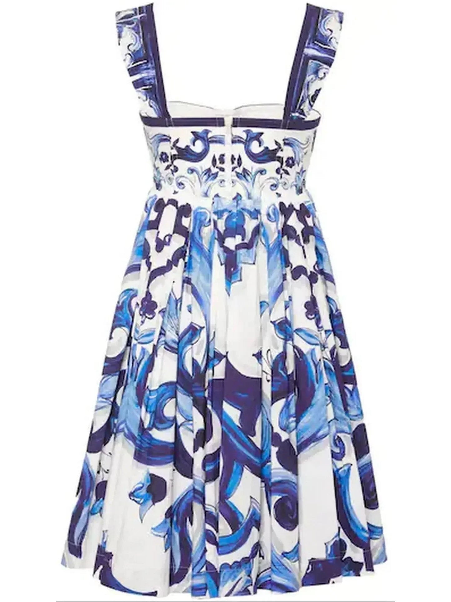Majolica-Print Mini Dress - Dresses
