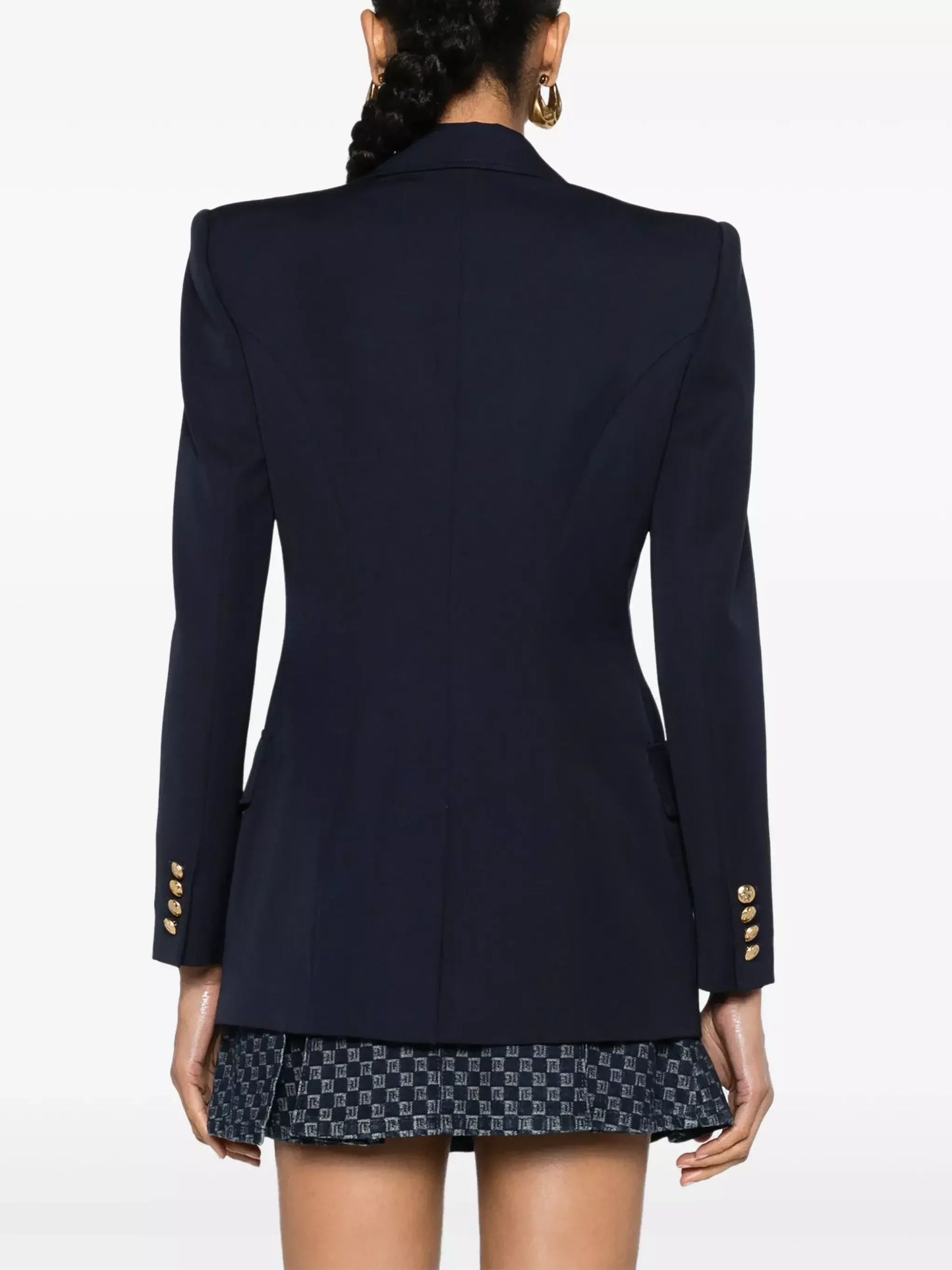 Military Style Single-Breasted Blazer - Jackets