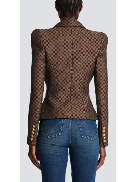 Mini Monogram Double-Breasted Jacquard Jacket - Jackets