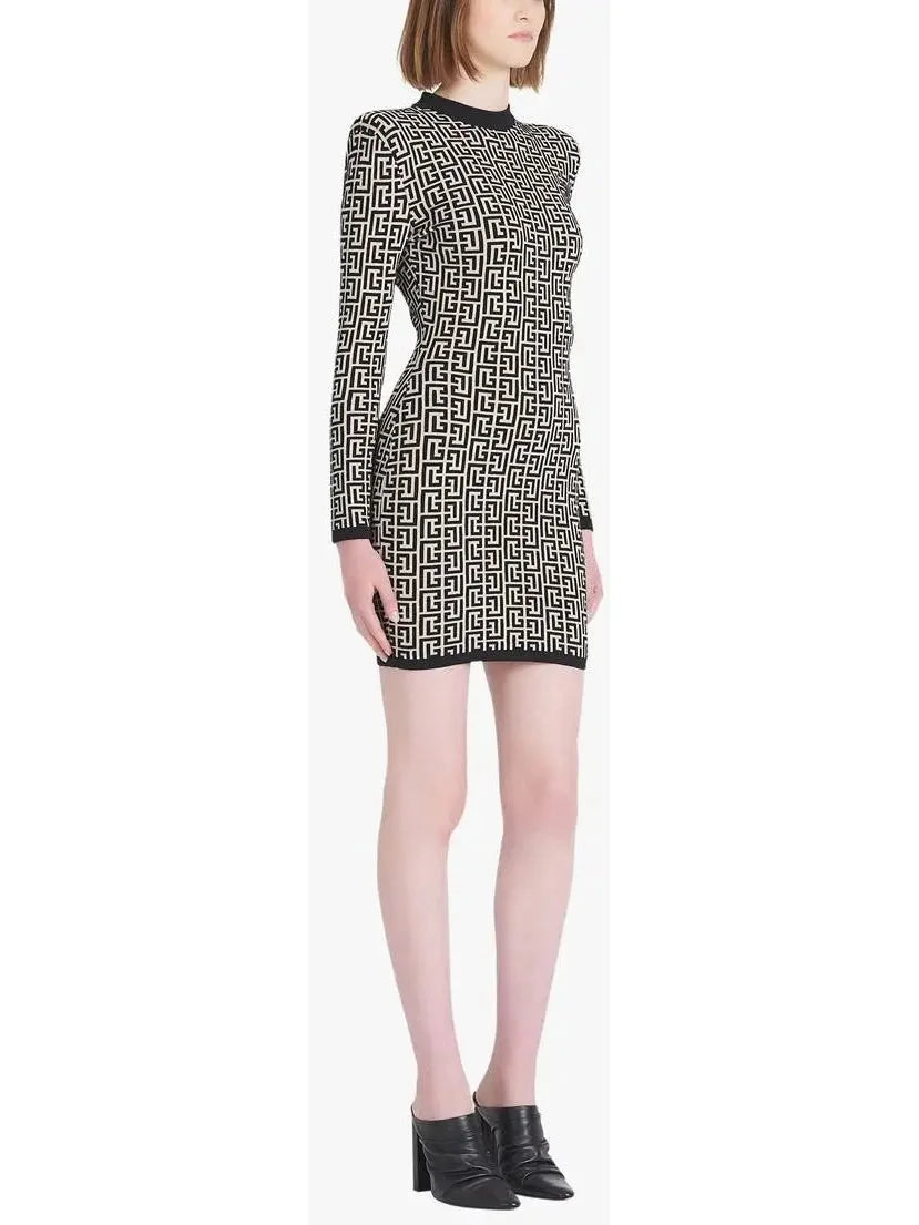 Monogram Jacquard Knit Dress - Dresses