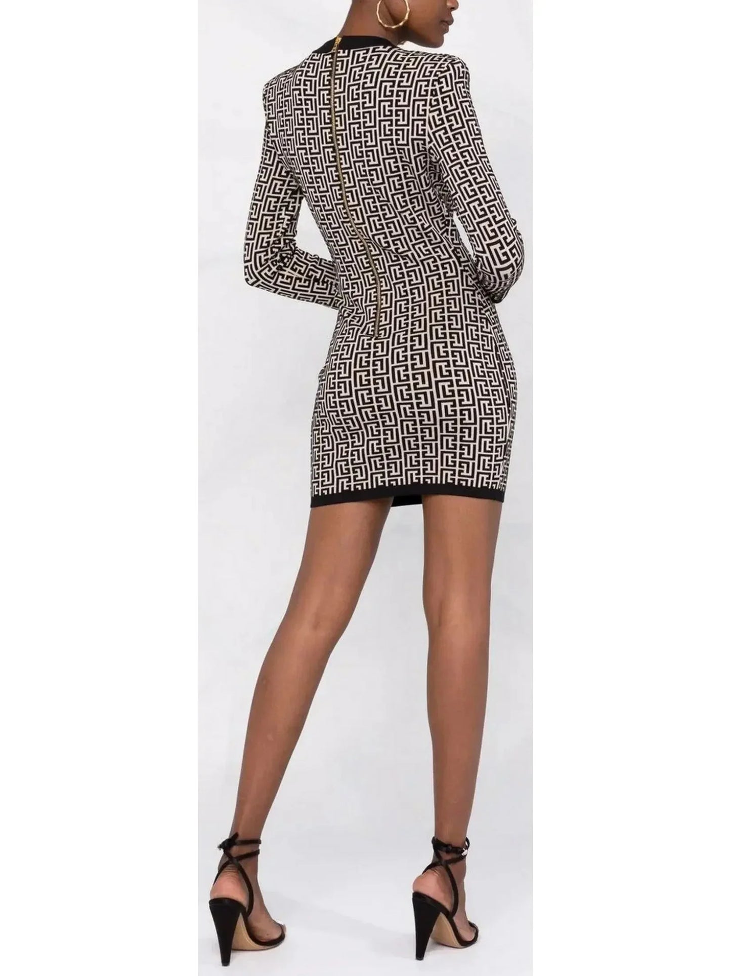 Monogram Jacquard Knit Dress - Dresses