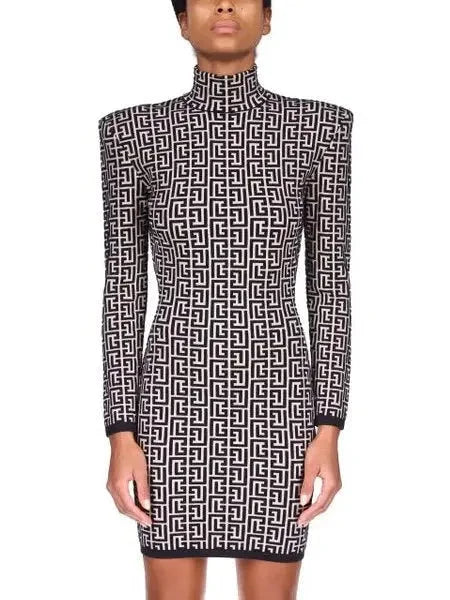 Monogrammed Jacquard Dress - Dresses