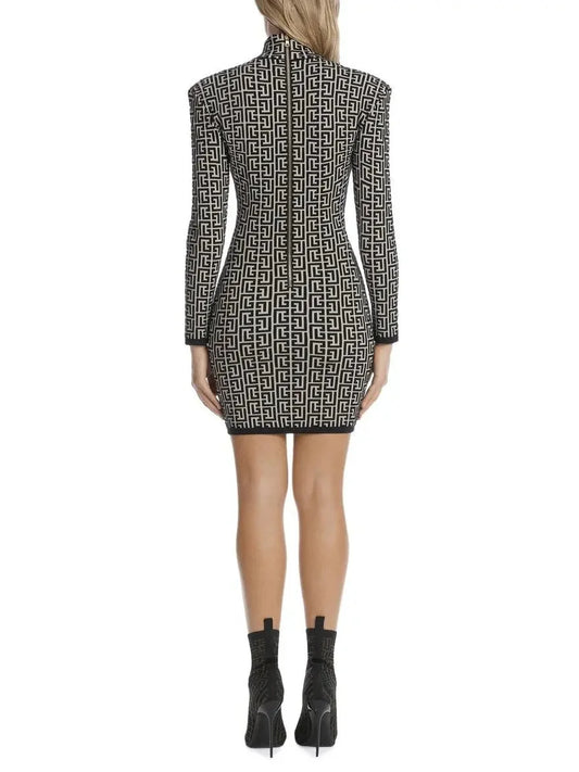 Monogrammed Jacquard Dress - Dresses