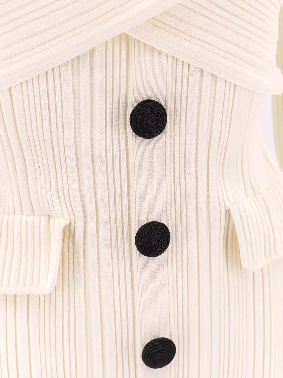Off-Shoulder Ivory Knit Midi Dress - Dresses
