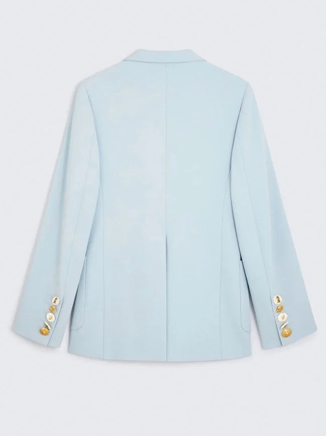 Padlock Single-Breasted Blazer Jacket with Bijoux Buttons - Jackets