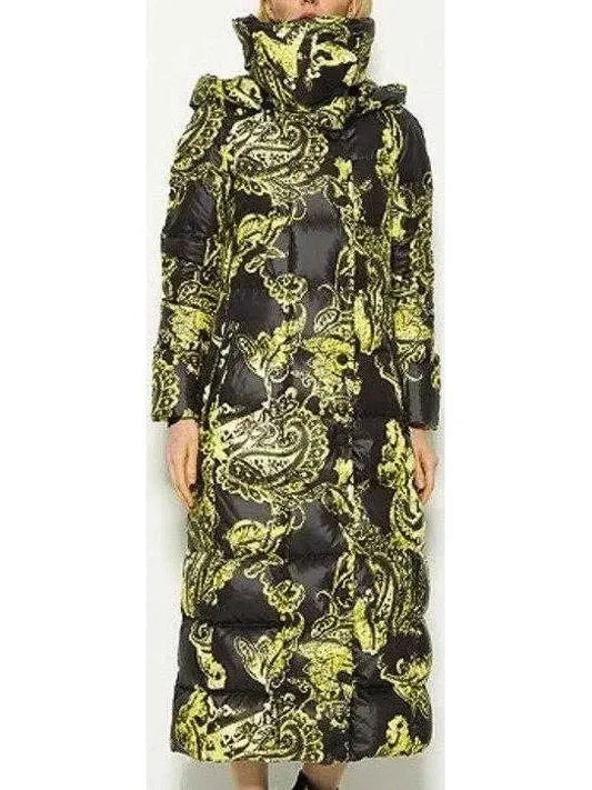 Paisley Print Puffer Coat - s - Coats