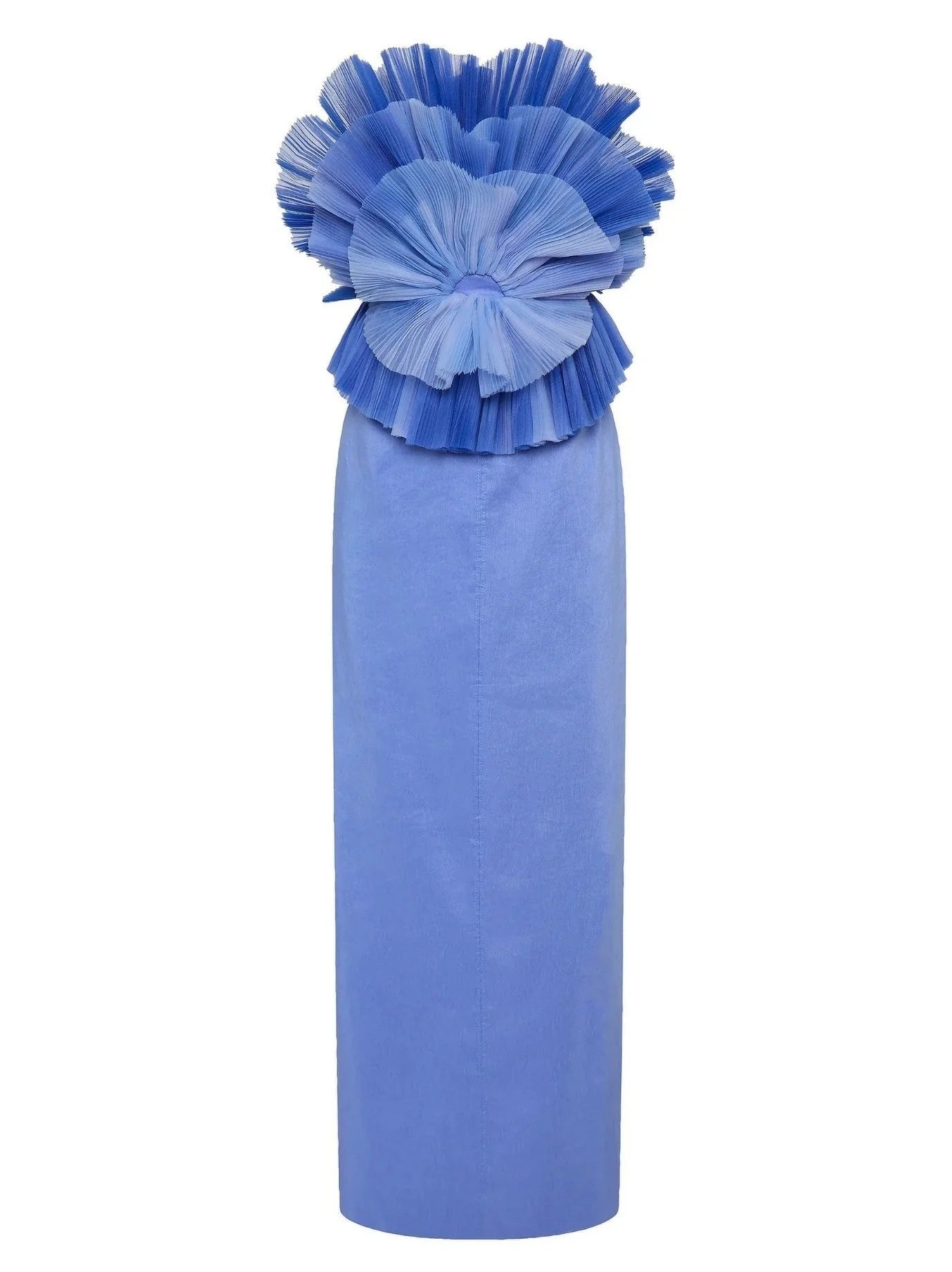 Pleated Frill Bodice Sleeveless Midi Dress - Dresses
