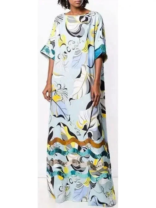 Printed Maxi Dress - Dresses
